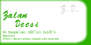 zalan decsi business card